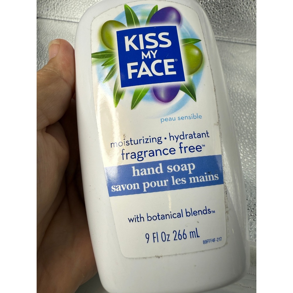 Kiss My Face Hand Soap Liquid‎ Moisturizing Hydratant Fragrance Free Pump 9 oz